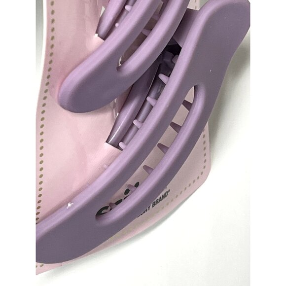 Scunci Purple Matte Salon Clips 2 Pc Barrettes Set Womens Girls - Picture 4 of 4